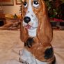 Large English Ceramic Pottery Hound Dog Image 6