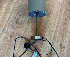 Bedside table lamp linen olive green