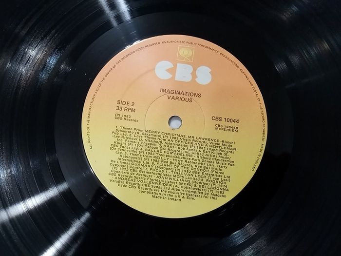 REFLECTIONS. IMAGINATIONS. instrumentals, original artists, compilation albums. 1982, 1983 Irish Pressings. Vinyl Record Album. Various artists.