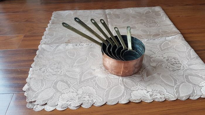 Set of Vintage Copper Pots