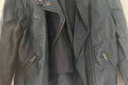 Navy Leatherette Jacket