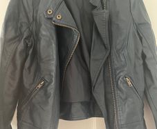 Navy Leatherette Jacket