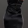 one arm satin look dress sizes 6 8 10 12 pink red blue black Image 5