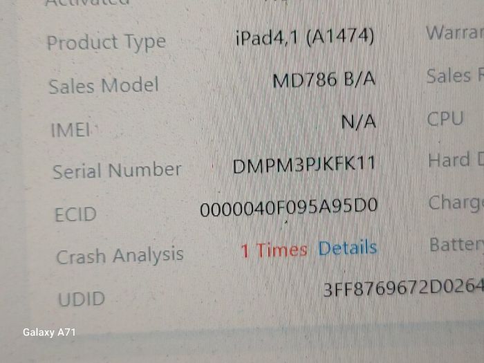 Apple Ipad Air 1st, 32 GB, Space Gray, Activation Locked, Excellent Cosmetic Condition, for parts or repair