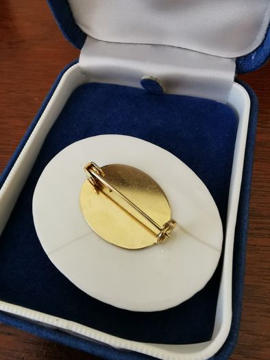 Aynsley Vintage English fine bone Rose Brooch