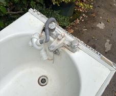 Cast Iron Bath with Taps  Good Condition
