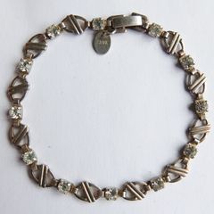 Vintage 18K White Gold Plated Bracelet length 8"