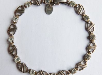 Vintage 18K White Gold Plated Bracelet length 8"