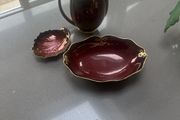 Carlton dishes and jug - Rouge Royal