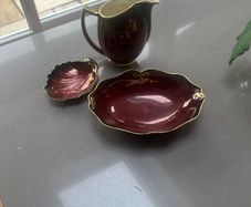 Carlton dishes and jug - Rouge Royal