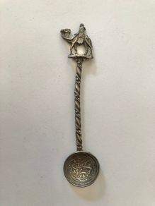 Antique Moroccan Dirham Coin Souvenir Spoon