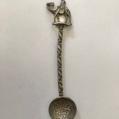 Antique Moroccan Dirham Coin Souvenir Spoon