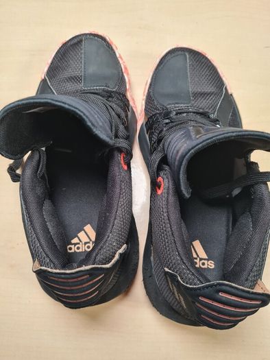 Boys Adidas Dame 6 Basketball Trainers Runners Black Size Uk 4.5 Eu 37.5