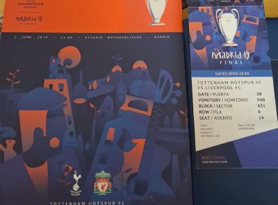 NM - Liverpool v Spurs - 2019 Champions League Programme & match ticket