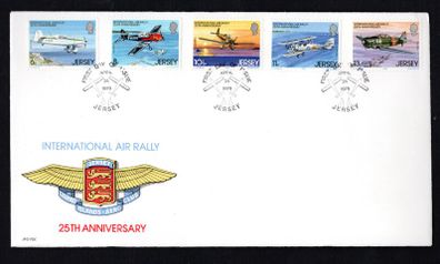 1979 Jersey 25th Anniversary of International Air Rally Commemorative Stamps First Day Cover (FDC)