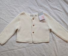Baby cardigan ivory 3-6 months BNWT