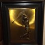 Vintage 3D Copper "Golfer Mid-Swing" Picture signed by Artist Image 2