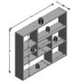 FMD Wall-mounted Shelf with 9 Compartments Oak Image 2