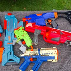 Bundle of nerf guns and attachments