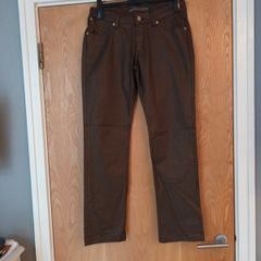 Superfine  Brown With A Shimmer Coated Jeans. S. 12 (29" waist).