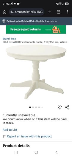 table and chairs