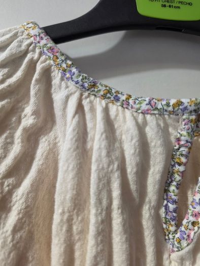Zara girls cream textured blouse - age 5