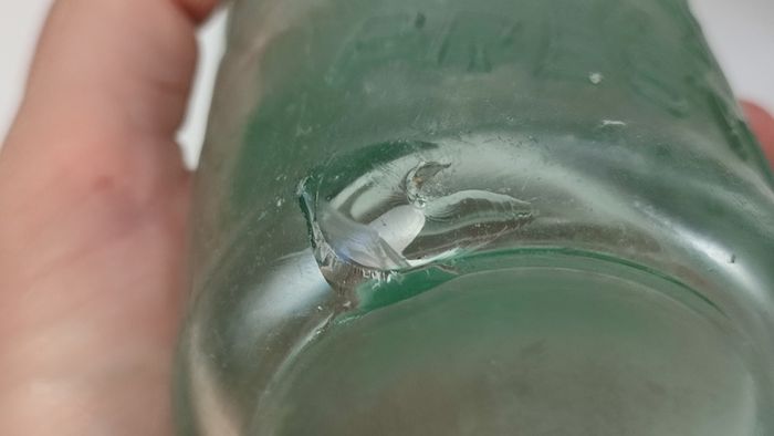 394 - Antique Seeds Preston Mineral Water Clear Glass Decorative Collectible Bottle