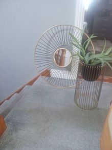 mirror and matching plant stand