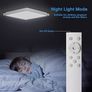 RGB Ceiling Light with Remote, 12 Inch 24W Dimmable Led Flush Mount Ceiling Light Fixture 3000K-6500K Modern Square White Panel Lamp for Bedroom Kidroom Party Festival Image 5