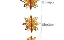 6pcs Gold Festive Hanging Snowflake Decorations - Perfect for Christmas, Birthdays, and Any Celebration