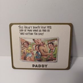 Paddy Whisky - Vintage Coaster Beer Mat - Proper Order