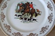 Large  Vintage Gainsborough Fox Hound  China Plate 26.5cm