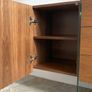Vintage Mid Century Walnut & Glass Sideboard Scandinavian Image 6