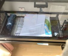 desk. black & glass. free