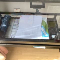 desk. black & glass. free
