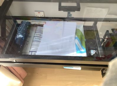 desk. black & glass. free