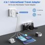 Travel Adapter 4 USB Universal Charger Plug Adaptor 22W 4.4A Multi USB Wall Plug with UK EU USA AUS Worldwide Power Adapter for iPhone, iPad, Android, Tablet(USB to USB C Adapter Included) Image 4