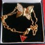 Guess Woman Bracelet Butterfly Zircons Golden Steel Image 4