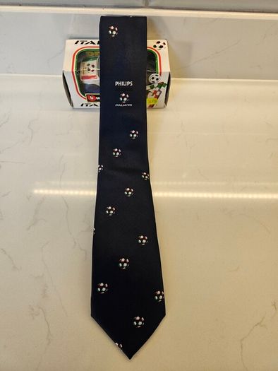 Italia 90 World Cup Official Tie Philips 1990 Football Italy
