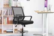 Drafting Chair Tall Office Chair Ergonomic Mesh Back with Adjustable Height and Footrest 360 Swivel, Black