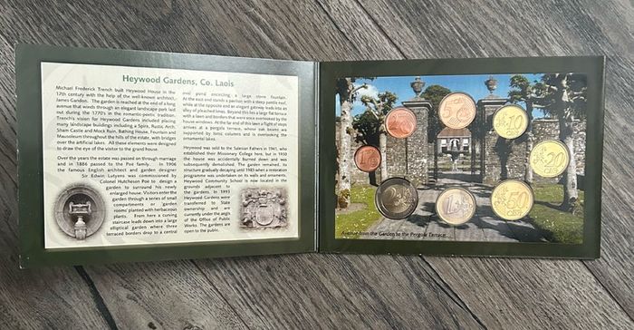 2005 Ireland Central Bank Uncirculated Coin Set Heywood Gardens, Co. Laois.