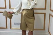 gold skirt