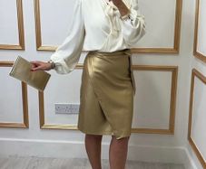 gold skirt