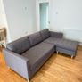 Sofa 3 Seater with Chaise Lounge Grey Image 3