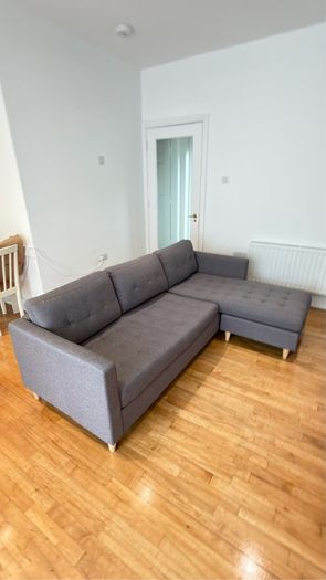 Sofa 3 Seater with Chaise Lounge Grey