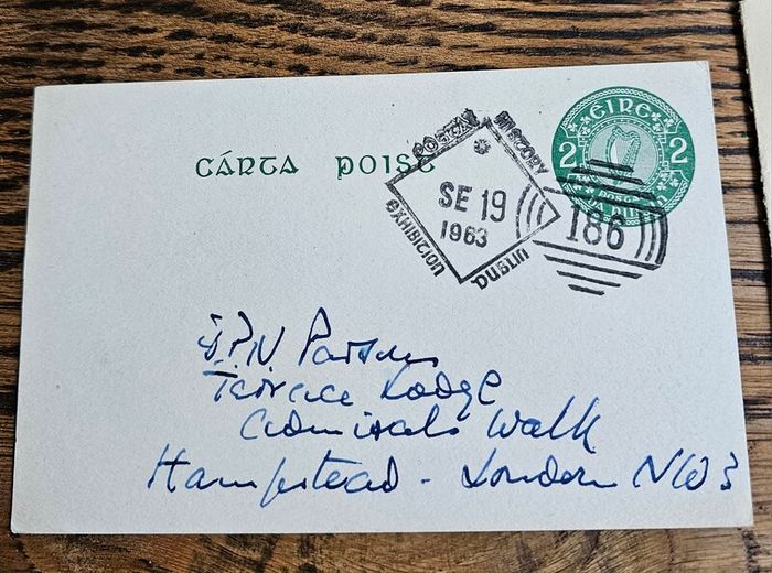 Ireland Westmeath? 1949? 2 1/2 d Unused Envelope and 2d Postcard Used