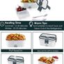 Electric Lunch Box 80W Food Heater 1.8L Large Capacity Heated Lunch Box 3 in 1 12V/24V/110-230V Portable Lunch Warmer for Car/Truck/Home/Office with Carry Bag and Fork and Spoon (Gray) Image 7