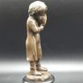 Smoking Boy With Hat - Bronze, Marble (Signed) Image 6