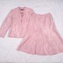 Jacques Vert Pink Metallic Shimmer Mock Neck Tailored Blazer Jacket 12UK/40EU Image 10