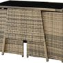 _Folding Polyrattan Set for 2 People 2 Chairs and 1 Table with Glass Top Image 2